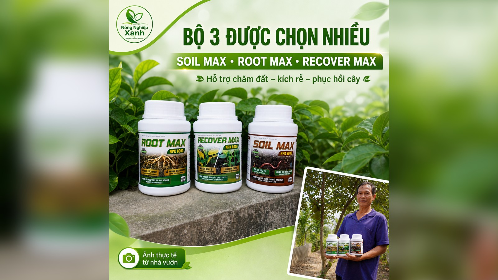 Bộ Sản Phẩm MAX 8000 Gồm Những Gì? 10 Sản Phẩm NPK 8000