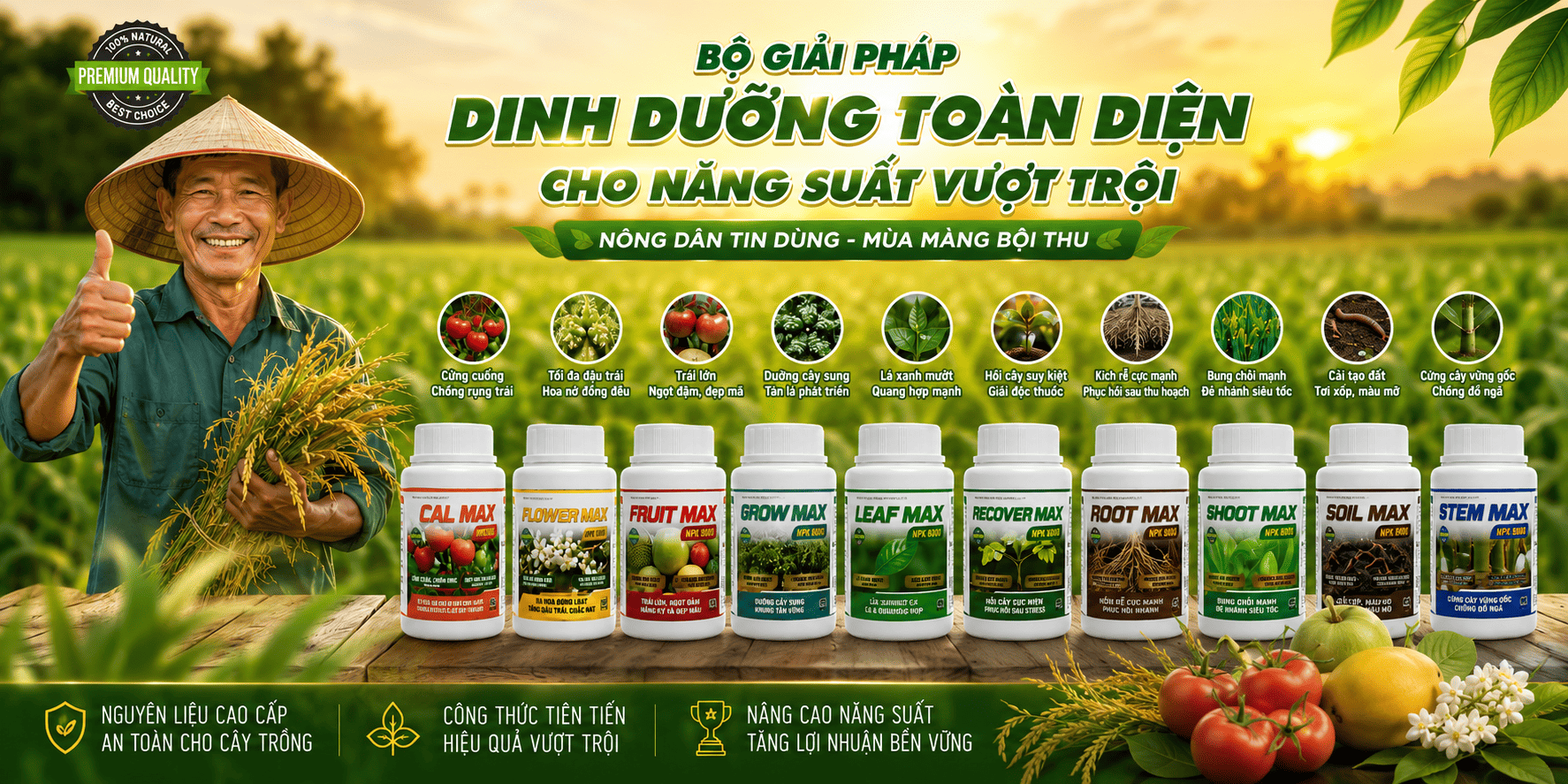 MAX 8000 cho vườn khỏe, trái đẹp, năng suất bền